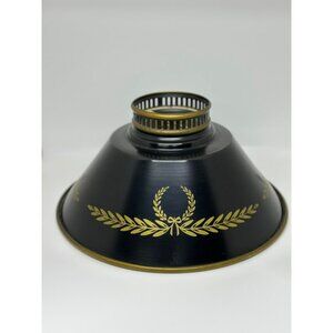 VTG Federal Tole-Painted Metal Lamp Shade 11"x5" MCM Metal Shade